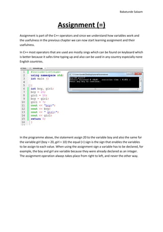 Project two c++ tutorial | DOC