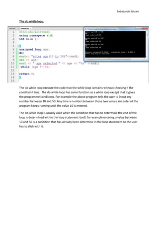 Project two c++ tutorial | DOC