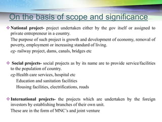 Types of project | PPTX | Business | Business and Finance