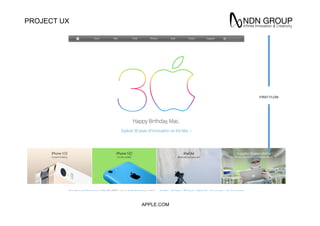 PROJECT UX
APPLE.COM
FIRST FLOW
 