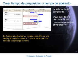 Vinculación de tareas de ProjectPrueba 2, pregunta 1: respuestaMantener presionada la tecla CTRL, hacer clic en la tarea que aparece más abajo, hacer clic en la tarea que aparece más arriba en la lista de tareas y, a continuación, hacer clic en Vincular tareas.Las tareas están vinculadas en el orden en que las selecciona al usar la tecla CTRL.