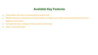 Project Weather Forecast | PDF