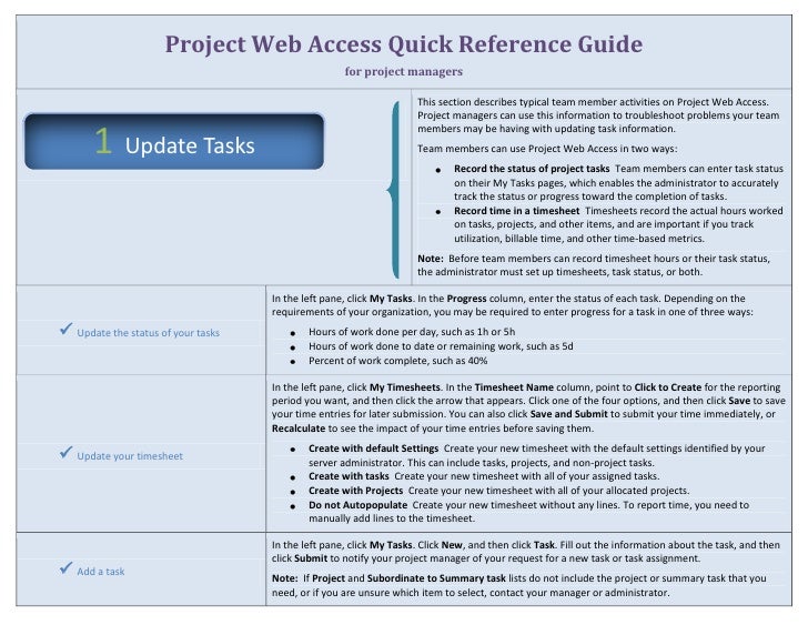 project management quick reference guide