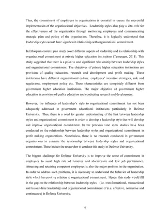 The Relationship between Leadership Style and Organizational Commitment ...