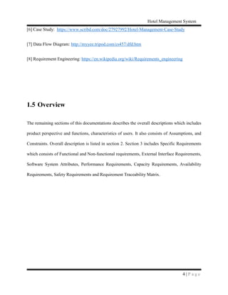Hotel Management System SRS | PDF