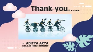 • ADITYA ARYA
B.SC.B.ED {CBZ} 5 SEMESTER
 