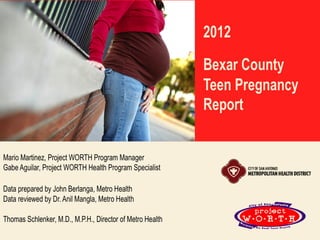 Project Worth Teen Pregnancy 2013