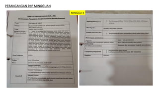 PERANCANGAN PdP MINGGUAN
MINGGU 4
 