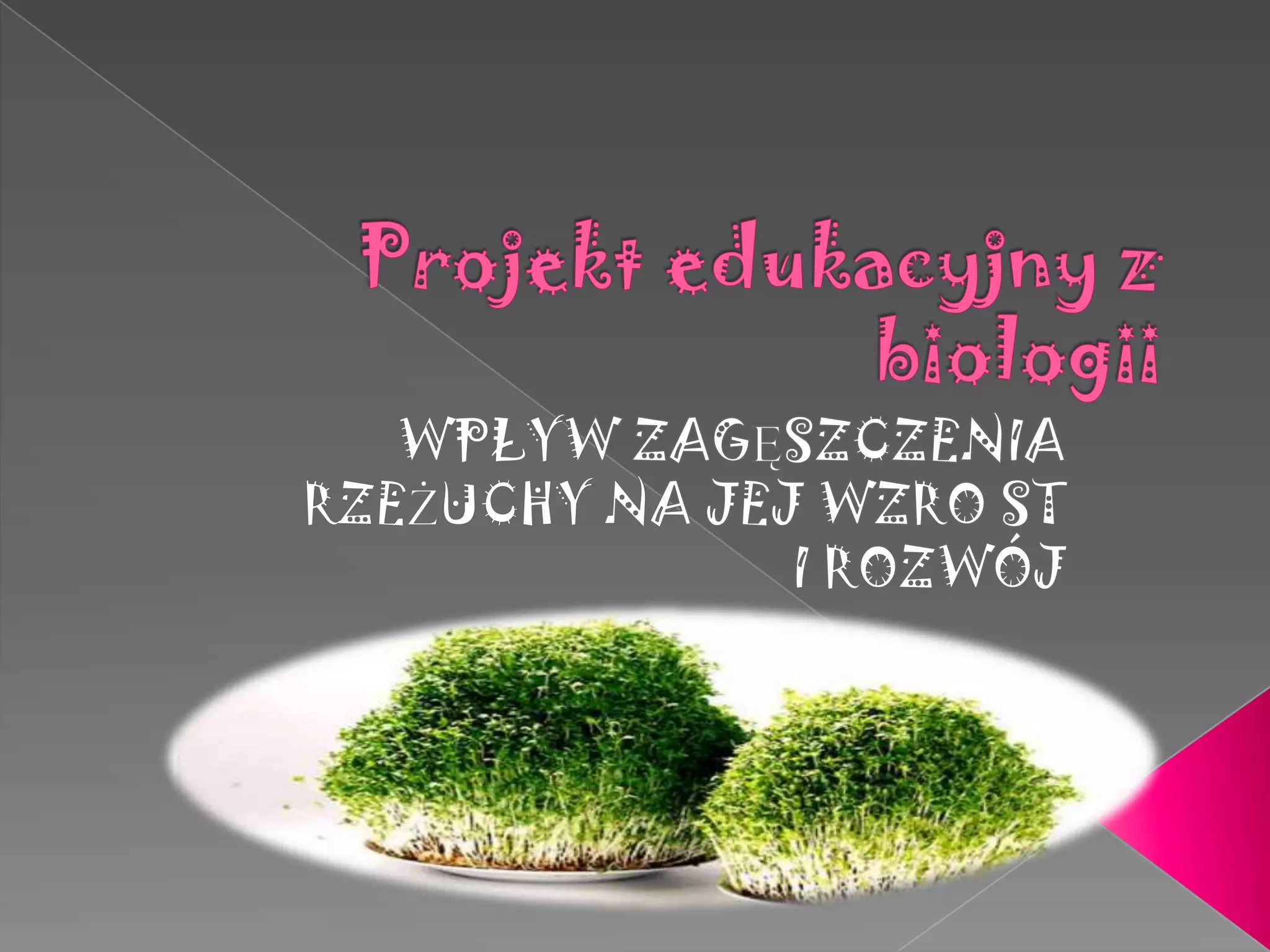 Sprawdzian Z Biologii Rozmnazanie Wzrost I Rozwoj Projekt edukacyjny z biologii - Wpływ zagęszczenia rzeżuchy na jej