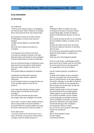 World War I Poetry French | PDF