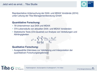 Projektmanagement – Das Sprungbrett ins Top-Management? | Till H. Balser 20
!
Repräsentative Untersuchung der DAX- und MDA...
