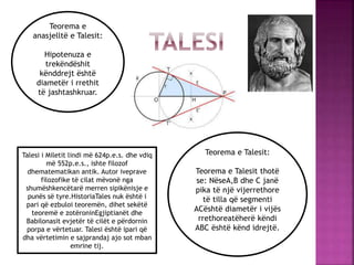 Teoremat E Rrethit matematika projekt | PPTX