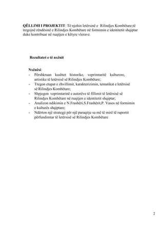 Letërsia e Rilindjes Kombëtare Libër Belsh | PDF