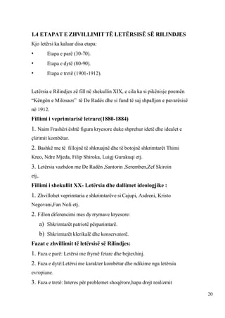 Letërsia e Rilindjes Kombëtare Libër Belsh | PDF