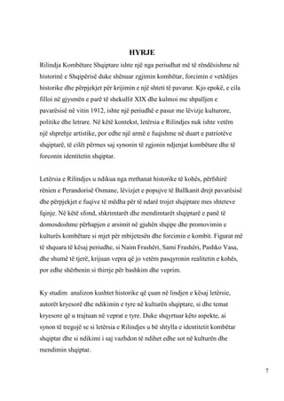 Letërsia e Rilindjes Kombëtare Libër Belsh | PDF