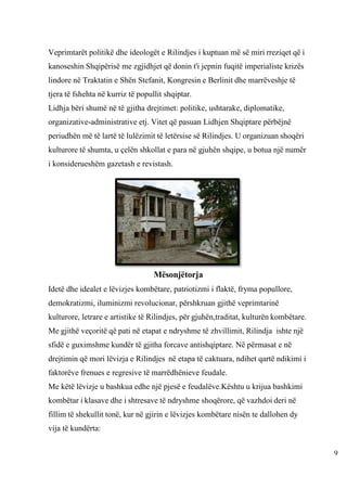 Letërsia e Rilindjes Kombëtare Libër Belsh | PDF