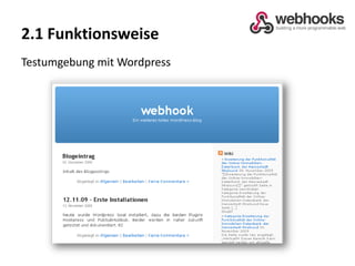2.1 FunktionsweiseTestumgebung mit Wordpress