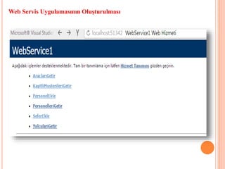 Web Servis Uygulamasının Oluşturulması
 