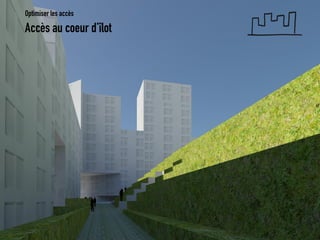 Optimiser les accès 
Accès au coeur d’îlot  