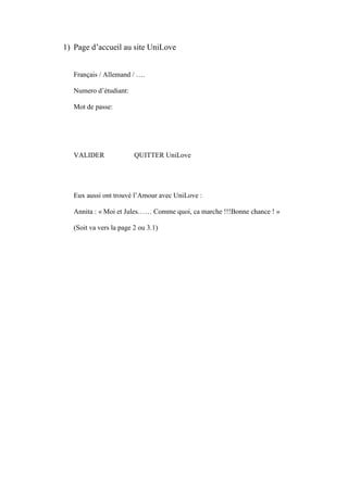 Projet SI UniLove - Schéma