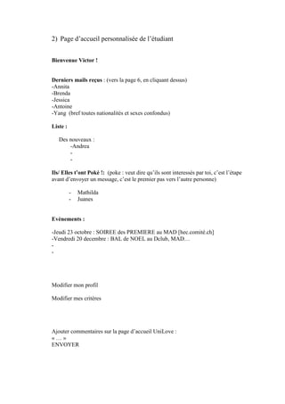 Projet SI UniLove - Schéma