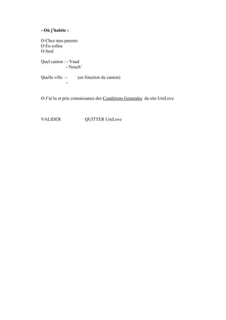 Projet SI UniLove - Schéma