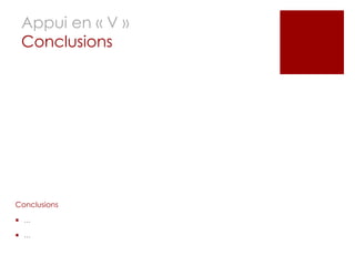 Appui en « V »
 Conclusions




Conclusions

 …

 …
 