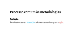 Projeção
Se não temos uma intenção,não temos motivos paraa ação.
 