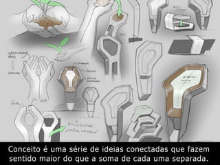 Conceito é uma série de ideias conectadas que fazem
sentido maior do que a soma de cada uma separada.
 