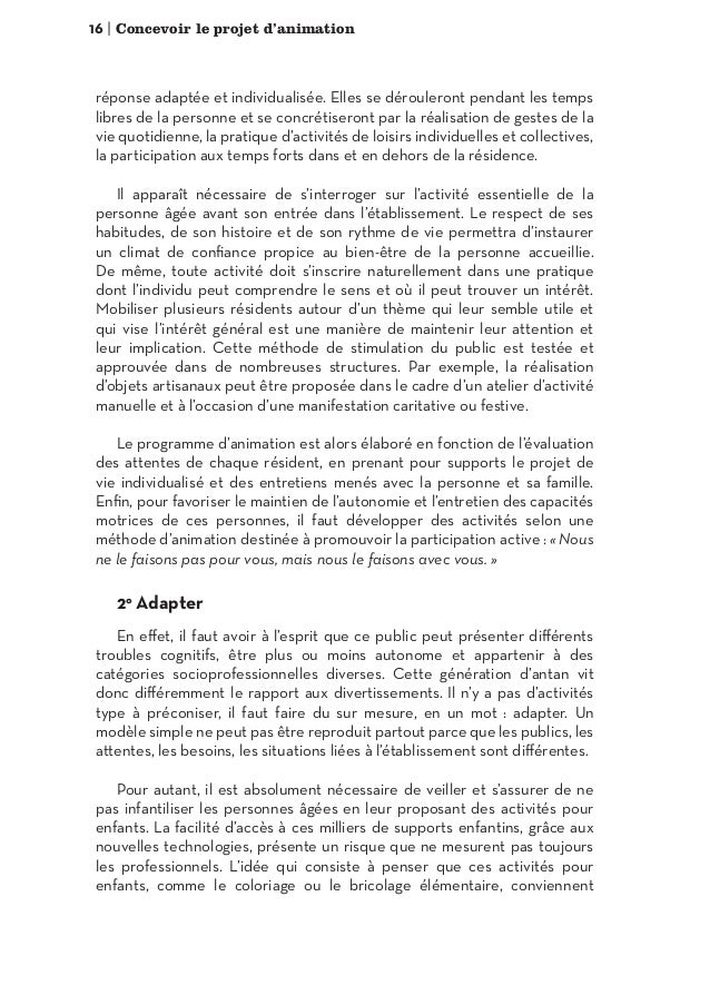 Projet d'animation en EHPAD