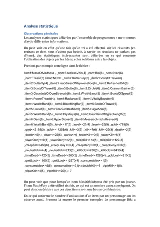 Analyse statistique sur DOTA