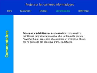 Tire de poste: Technicien en audio-visuelDescription du travail: Les techniciens en audio-visuel montent, opèrent et entretiennent  le matériel audio-visuel comme les projecteurs et les haut-parleurs dans toutes sorte d’entreprise. Salaire:  20 000$ et 60 000$ par année.