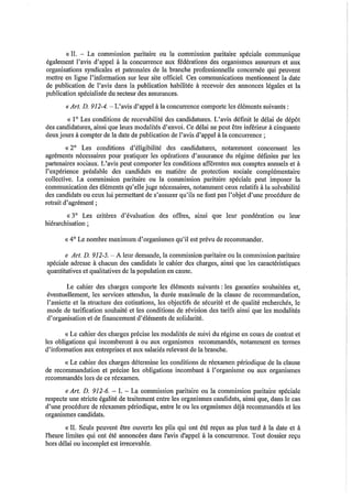 Complémentaire santé: projet de décret sur les appels d'offres