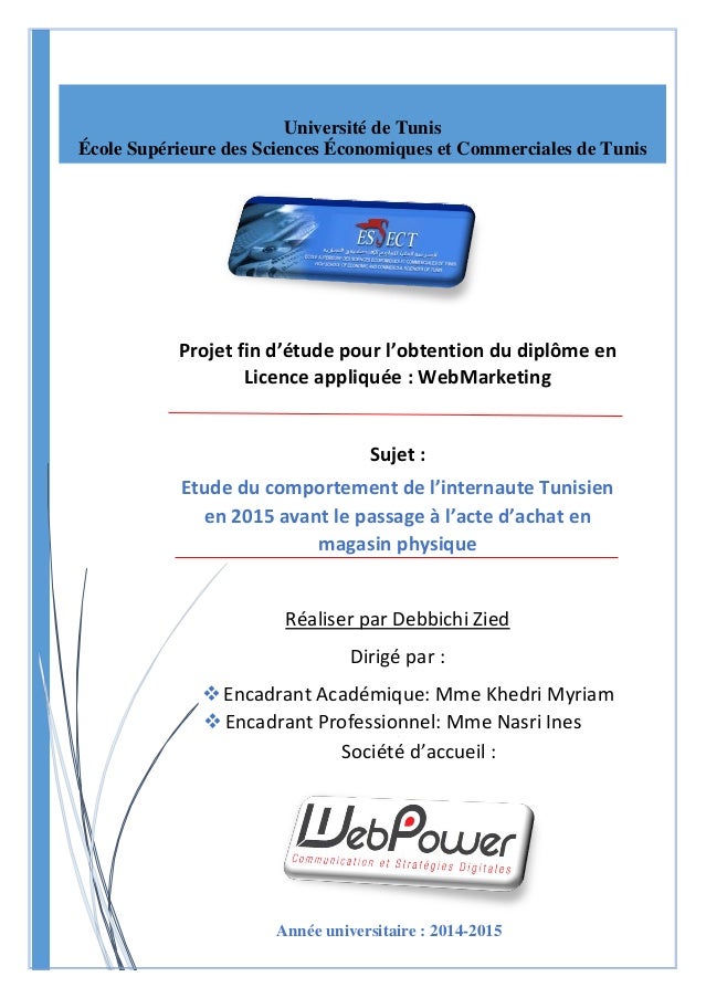 Projet de fin d'etude 2015 (le web to store) élaborer par ...