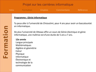 Dirigent les avions qui sont sur le sol, qui atterrissent ou qui s’envolent Cette emploi m’intéresse un peu puisque cela garde amusant de communique avec les avions et les aider a se rendre a leur destination. De plus, tu a un très bon salaire. Aussi, à chaque jour il y a toujours de nouvelles choses qui se passe, comme des grosses tempêtes, ect.