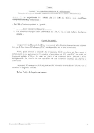 Projet de loi de finances pour 2016 -ALGÉRIE- Slide 16