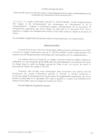 Projet de loi de finances pour 2016 -ALGÉRIE- Slide 99