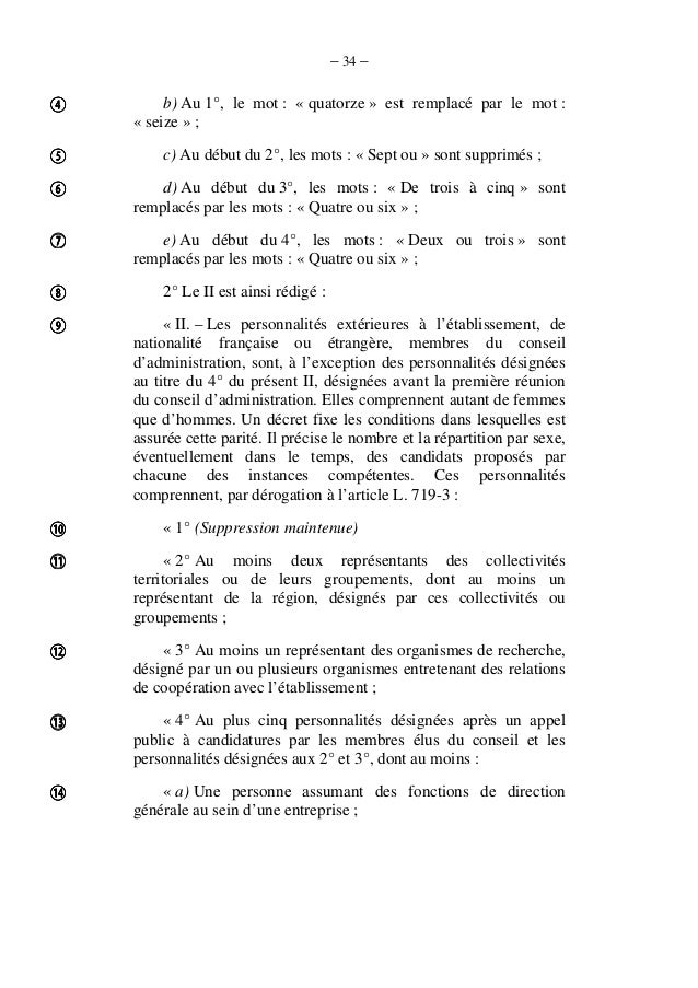 Projet de loi Enseignement Supérieur et Recherche en Commission Mixte…