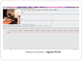 Capture d’écran : logiciel ELAN

 