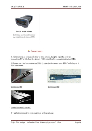 Projet fibre optique master 1 télécom & réseaux