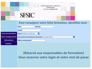 Projet Formations Sfsic