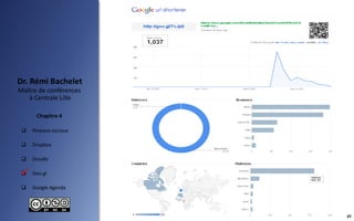  Réseaux sociaux
 Dropbox
 Doodle
 Goo.gl
 Google Agenda
Maître de conférences
à Centrale Lille
Dr. Rémi Bachelet
Chapitre 4
Google URL Shortener

45
 