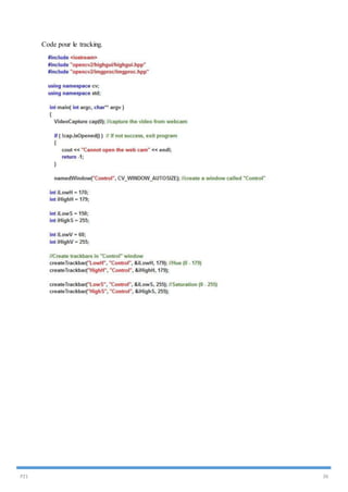 Code pour le tracking.
P21 26
 