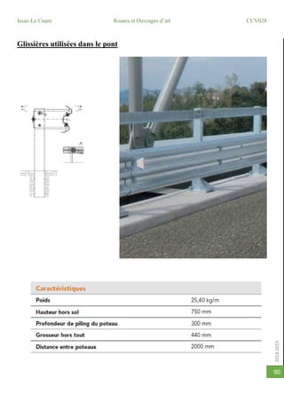 2014-2015
Issae-Le Cnam Routes et Ouvrages d’art CCV028
90
Glissières utilisées dans le pont
 