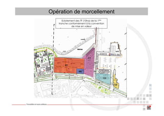 Opération de morcellement
      Eclatement des TF (10ha) de la 1ère
   tranche conformément à la convention
             de mise en valeur
 