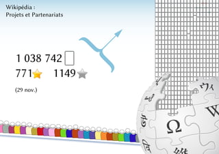 Wikipédia :
Projets et Partenariats




   1 038 742
   771    1149
   (29 nov.)
 