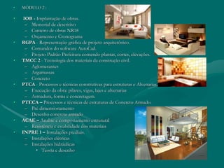 Projeto Curricular ConstruçãO Civil