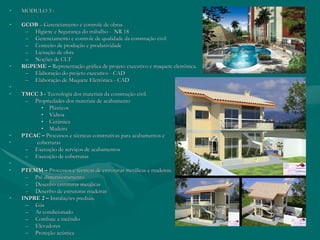 Projeto Curricular ConstruçãO Civil