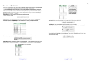 3
www.engeweb.eng.br
tamietti@task.com.br
Tensão dos circuitos da Residência-modelo
Como o tipo de fornecimento utilizado nesse exemplo é bifásico, ou seja, existem duas fases e um neutro alimentando o quadro de distribuição,
a tensão entre os circuitos foi distribuída da seguinte forma:
- os circuitos de iluminação e de pontos de tomada serão ligados na menor tensão (127 Vca), entre fase e neutro;
- os circuitos independentes serão ligados na maior tensão (220 Vca), entre fase e fase. Assim a corrente que passará por eles será menor;
- quando o circuito de distribuição for bifásico ou trifásico, deve-se considerar sempre a maior tensão (fase-fase). No exemplo, a tensão é de
220 Vca.
Atenção: os circuitos de 127 Va não devem ser ligados em uma única fase, mas distribuídos entre elas da forma mais balanceada possível.
Cálculo da corrente do circuito de distribuição
Primeiro passo: some os valores das potências ativas de iluminação e dos pontos de tomada).
O resultado é a potência instalada.
Segundo passo: os 5.300 W de potência instalada seriam consumidos apenas se todos os circuitos funcionassem ao mesmo tempo com a
carga máxima para a qual foram projetados. Como na prática isso não ocorre, multiplique a potência instalada pelo fator de demanda
correspondente para encontrar a demanda máxima, ou seja, a máxima potência que realmente será utilizada simultaneamente.
Como os 5.300 W de potência instalada estão na faixa entre 5.001 e 6.000 W, o fator de demanda a ser utilizado é 0,45.
Terceiro passo: em seguida, some as potências instaladas dos circuitos independentes – no nosso exemplo, são os circuitos para o chuveiro
e a torneira elétrica – e multiplique o resultado pelo fator de demanda correspondente. O fator de demanda dos circuitos independentes é
obtido em função do número de circuitos previstos no projeto.
4
www.engeweb.eng.br
tamietti@task.com.br
Quarto passo: some os valores das demandas máximas de iluminação, pontos de tomada e circuitos independentes.
Quinto passo: esse valor (10.300W) corresponde à potência ativa instalada no circuito de distribuição.
Para encontrar a corrente é preciso transformá-la em potência aparente (VA). Então, divida os 10.300W pelo fator de potência de 0,95:
Sexto passo: obtida a potência aparente do circuito de distribuição, calcule sua corrente Ic. Para calcular a corrente Ic do circuito de
distribuição, utilize sempre a maior tensão que ele fornece. Neste caso, como o circuito é composto de duas fases e um neutro, utilize a
tensão entre fase e fase (220Vca).
 