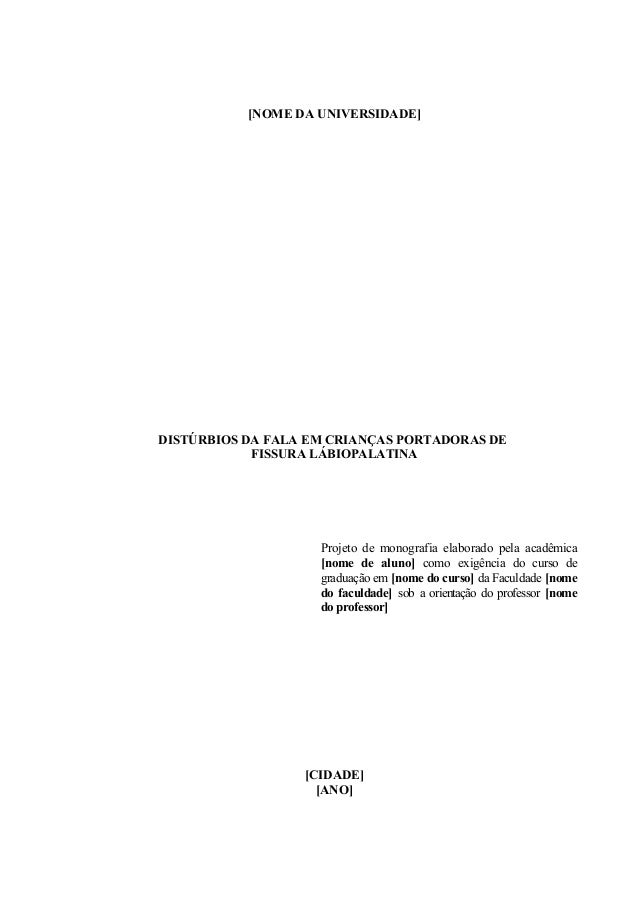 Projeto para monografia